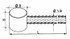 Cavo per acceleratore ø 1,9mm lunghezza 3000mm - Ama