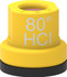 Ugello a cono vuoto con inserto in ceramica e corpo in Delrin 80° giallo - Asj Spray-Jet