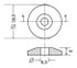 Borchia per cabine foro passante Ø 8,5mm - Ama