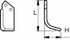 Zappa sx 170x88mm con foro 12,5mm - Ama