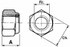 Dado M22x1,5 autobloccante per denti erpice - Ama