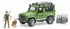 Bruder land rover defender station wagon con cane e cacciatore - Bruder