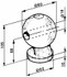 Sfera per sistema ribaltamento rimorchi Ø 78 mm con foro Ø 18 mm - Ama