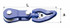 Gancio girevole fune-catena con puleggia G100 per catena Ø 7/8mm - No brand