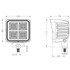 Faro lavoro LED 10-30V DC, 100W, 8000 LM fascio di luce ampio - Ama
