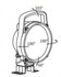 Faro da lavoro alogeno con supporto orientabile Ø 161mm - Ama