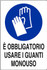Segnaletica Covid-19 obbligo guanti monouso - Ama