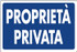 Cartello segnaletica proprietà privata 30x20mm - Ama