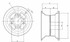 Cerchio flangiato 2,50x8" 4 fori Fiat - Ama