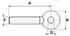 Tirante filettato MM22x2,5 con testa tonda Dx - Ama