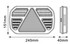 Fanale posteriore LED 12-24V Ama, lato destro, 245x40x151 mm - Ama