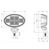 Faro lavoro LED Ama 10-30V DC ovale 120W 9600 LM - Ama