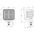 Faro lavoro LED Ama 10-30V DC, 80W, 6400 LM, corpo in alluminio - Ama
