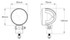 Faro lavoro a LED rotondo 10-30V 28W 4500 LM, ampio raggio (90°) - Ama