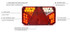 Fanale posteriore LED, lato dx, 12-24V, 242x58,2x134 mm - No brand