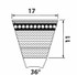 Cinghia trapezoidale dentata XPB 1500 - Ama