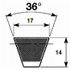 Cinghia trapezoidale dentata XPB 1800 - Ama
