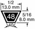 Cinghia trapezoidale 4L 49" - Ama