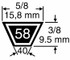 Cinghia trapezoidale 5L 53" - Ama