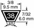 Cinghia trapezoidale 3L 35" - Ama