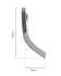 Coltello per trincia a Y altezza 130mm lunghezza 50mm - Ama