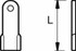 Coltello per trincia adattabile Ferri lunghezza 130mm foro Ø 16,5 - Ama