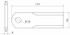 Coltello trinciapaglia con foro Ø 18mm lunghezza 173mm larghezza 50mm - Ama