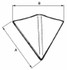 Vomerina a saldare larghezza 220mm e lato obliquo 270mm - Ama