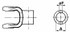 Forcella categoria 6 Ø 40 foro spina 13,30,2x92 - Ama Cardan