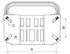 Porta cuneo ferma ruota con raggio 460mm nero - Seat Plastic