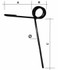 Dente per erpice strigliatore posteriore lungo 220mm Ø 8mm - Ama Dente per erpice strigliatore posteriore lungo 220mm Ø 8mm - Ama