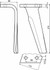 Dente per erpice lunghezza 270mm larghezza 110mm - Ama