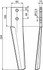 Dente per erpice dx 334x60mm adattabile Maschio - Ama