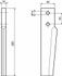 Dente per erpice lunghezza 285mm larghezza 45mm - Ama