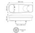 Fanale posteriore alogeno dx-sx 350x85mm 7 funzioni luminose - Ama