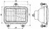 Proiettore asimmetrico 3 attacchi 193x170mm adattabile a riferimento originale Fiat 5154453 - Cobo