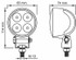 Faro da lavoro 4 LED rotondo ad ampio raggio 12W IP67 - Ama