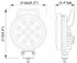 Faro da lavoro 12 LED rotondo ad ampio raggio 36W IP67 - Ama