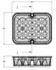 Fanale posteriore LED retronebbia Ama 101x81mm 3W 12V - Ama