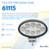 Faro da lavoro 8 LED Epistar ovale a largo raggio freddo 24 W IP67 - Ama