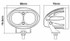 Faro da lavoro 2 LED CREE a lungo raggio freddo 20W IP67 - Ama