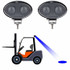 Faro da lavoro ovale 2 LED CREE a lungo raggio blu 10W IP67 - Ama