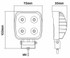 Faro da lavoro 4 LED LG ad ampio raggio 20W IP67 - Ama
