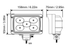 Faro da lavoro universale 5 LED CREE ad ampio raggio 50W IP67 - Ama