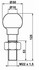 Perno di traino a sfera M22x125mm - Ama