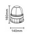 Lampeggiante alogeno per trattori base piana 12V 55W luce rotazionale - Ama