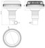 Lampeggiante a LED 12-24V base a baionetta 144x111mm - Ama