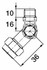 Getto snodato singolo con filetto maschio 1/4'G - Braglia