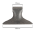 Mazza trincia larghezza 180mm lunghezza 100mm attacco 70mm e foro Ø 17mm adattabile a originale Ferri - Ama