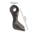 Mazza trincia larghezza 120mm lunghezza 90mm con attacco 40mm e foro 16,5mm - Ama
